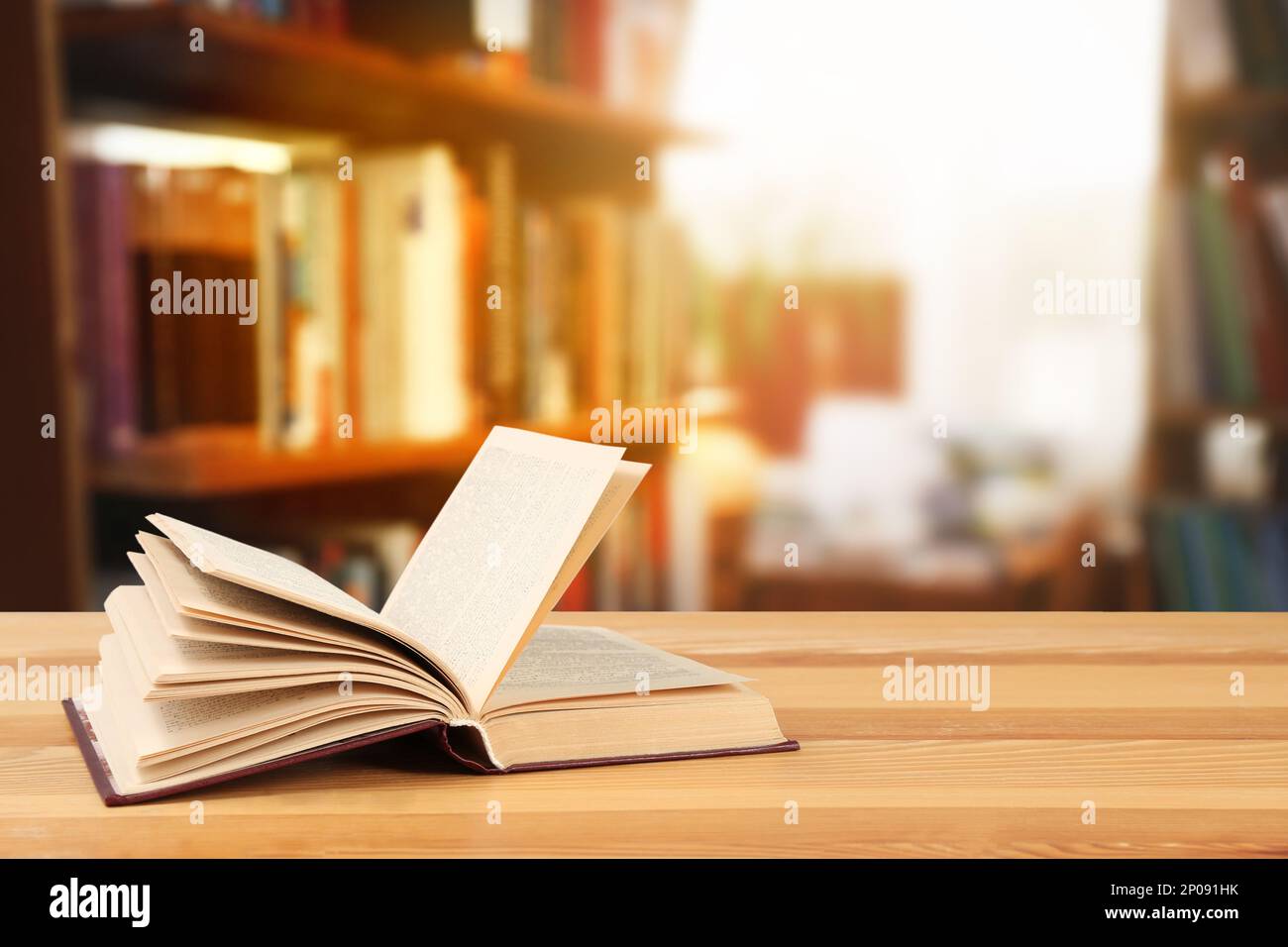 Read Open Book Open book in library with copy space hi-res stock photography and ...