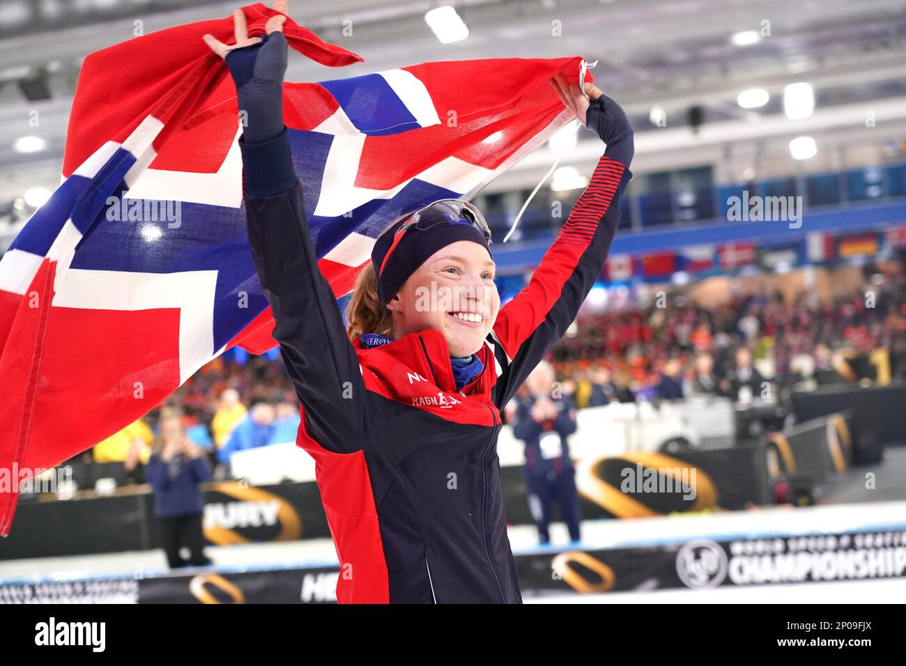 Ragne Wiklund NOR Winner Of The 3000m Women During ISU World Ragne Wiklund NOR Winner Of The 3000m Women During ISU World