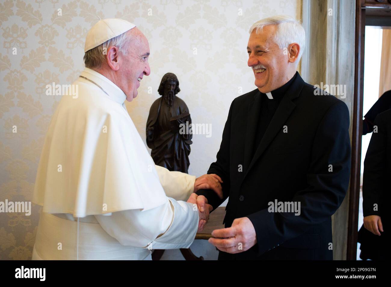 Pope Francis Meets Arturo Sosa Abascal Superior General Of The Society Pope francis meets arturo sosa abascal superior general of the society