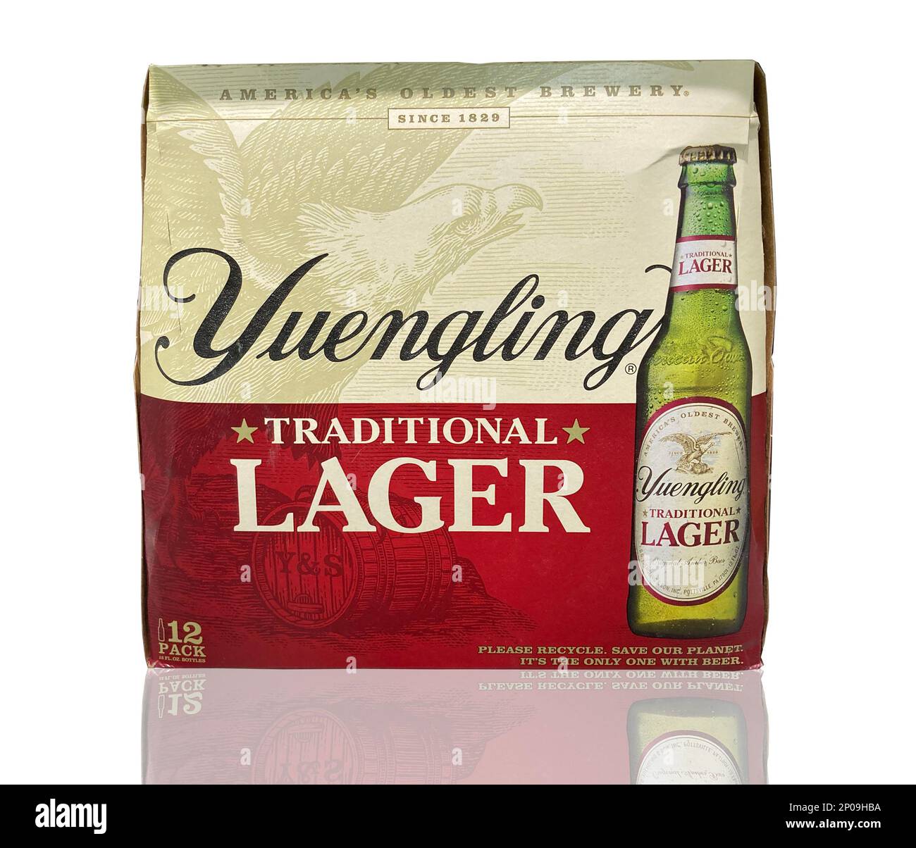 IRVINE, CALIFORNIA 01 MAR 2023 A 12 pack of Yuengling Traditional