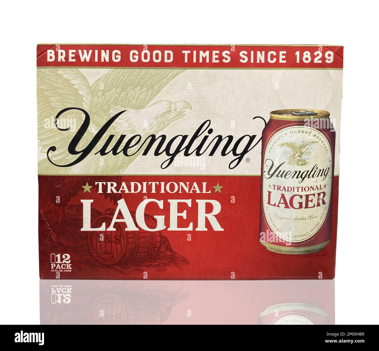 IRVINE, CALIFORNIA 01 MAR 2023 A 12 pack of Yuengling Traditional