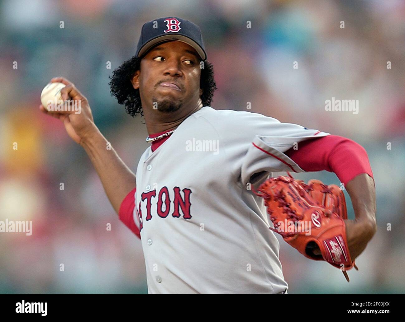 16 Jul. 2004: Boston Red Sox pitcher Pedro Martinez (45) in action