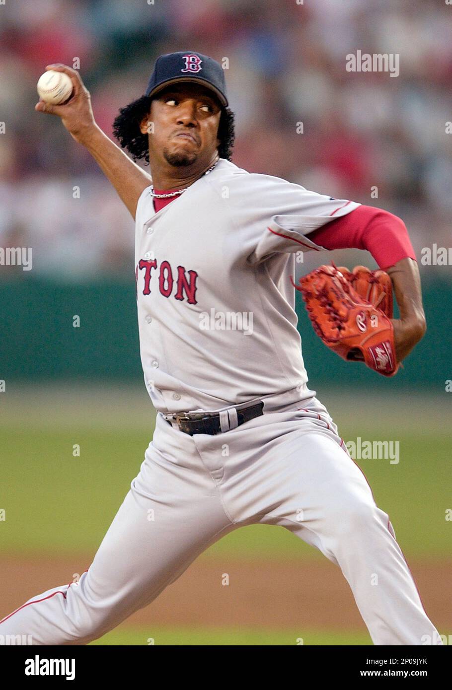 16 Jul. 2004: Boston Red Sox pitcher Pedro Martinez (45) in action