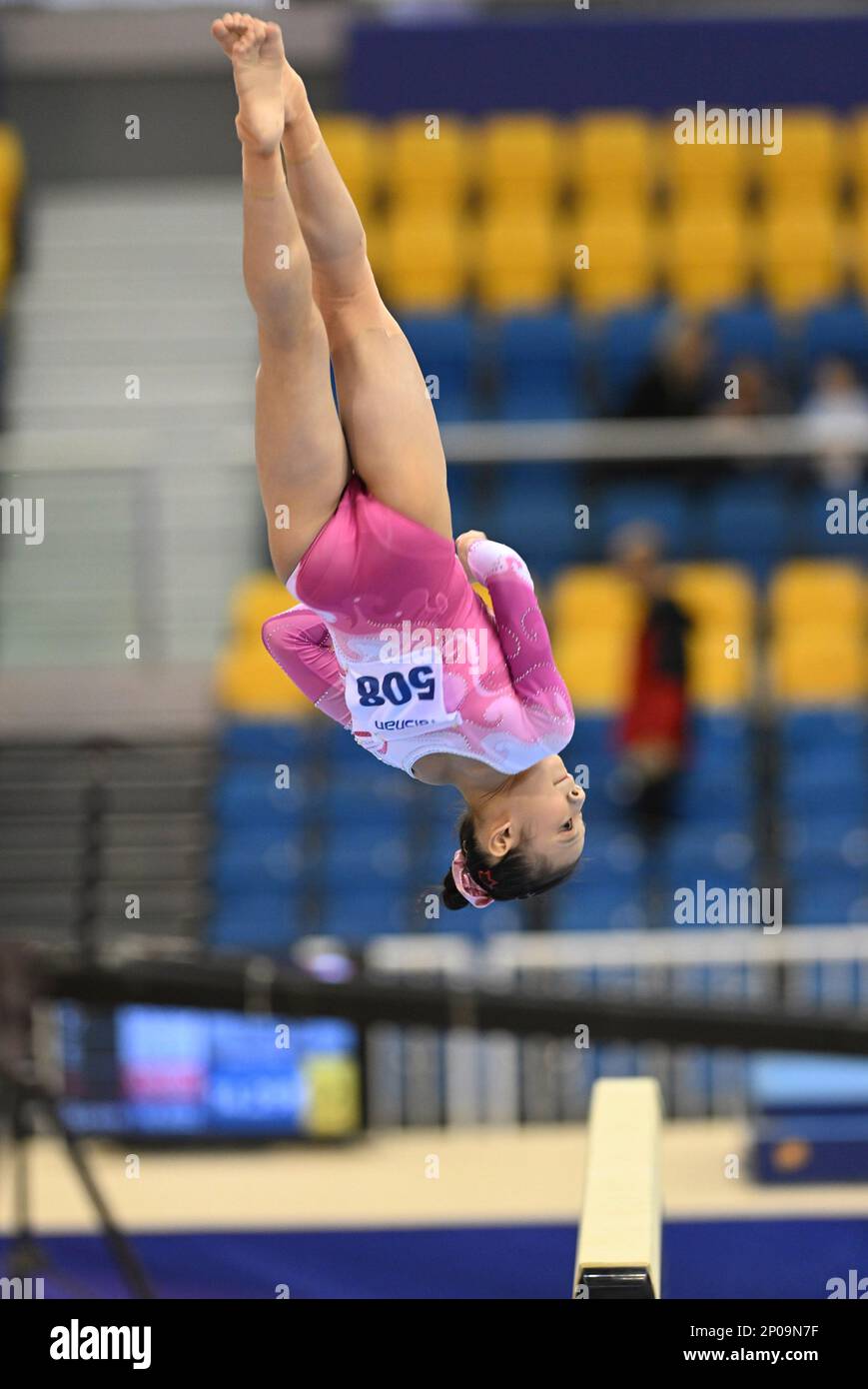 Doha, Qatar. 2nd Mar, 2023. Qiu Qiyuan of China competes during the