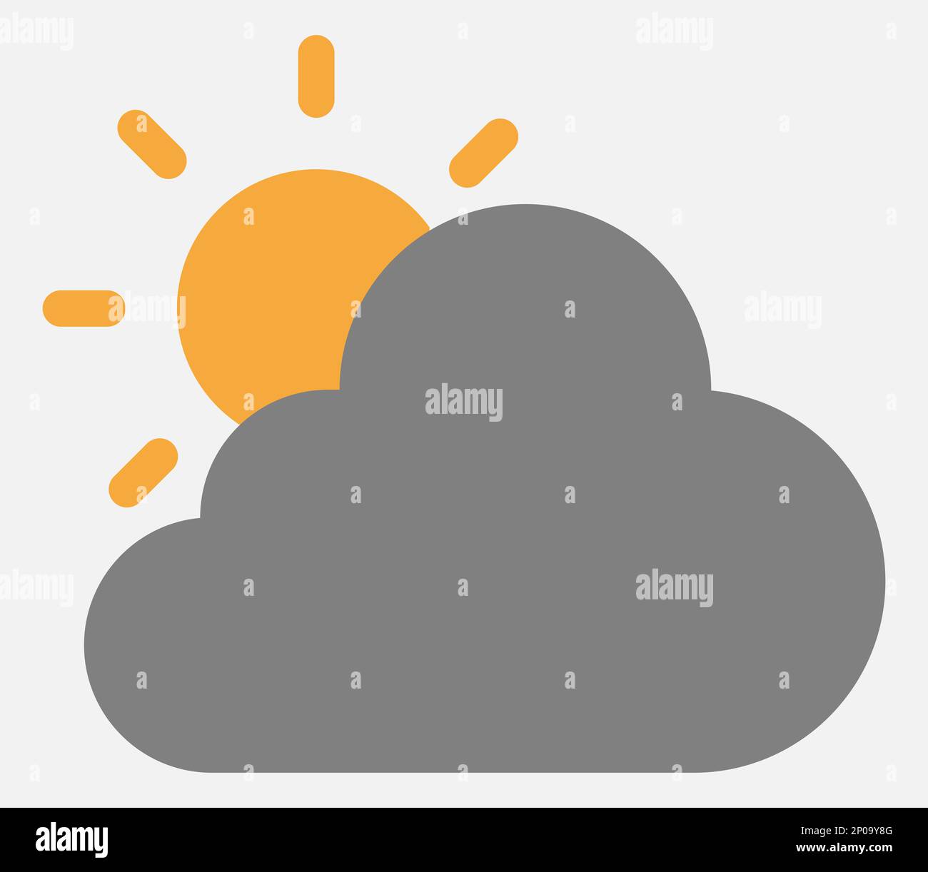 Weather icons sun cloud hi-res stock photography and images - Alamy