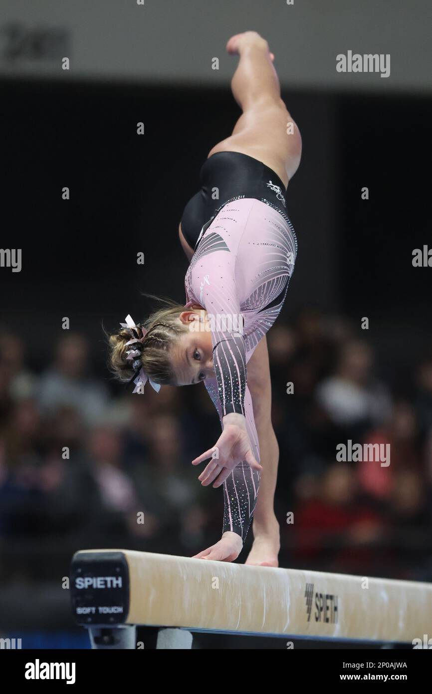 Louisville, KY, USA. 24th Feb, 2023. USA Gymnastics 2023 Nastia Liukin