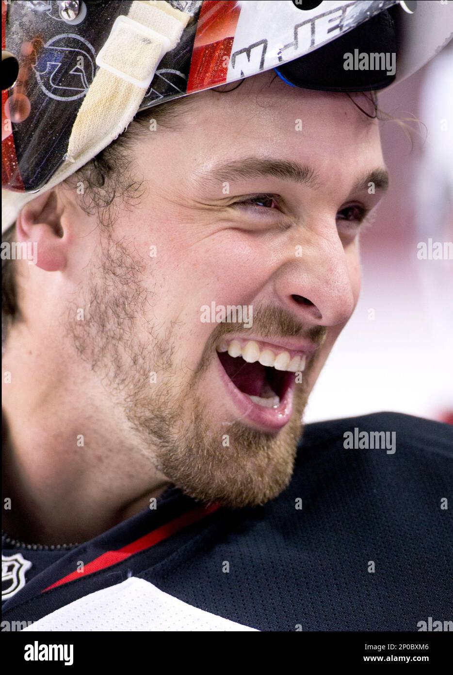 NHL player profile photo on New Jersey Devils' goalie Martin Brodeur during  a recent game in Calgary, Alberta. The Canadian Press Images/Larry  MacDougal (Canadian Press via AP Images Stock Photo - Alamy