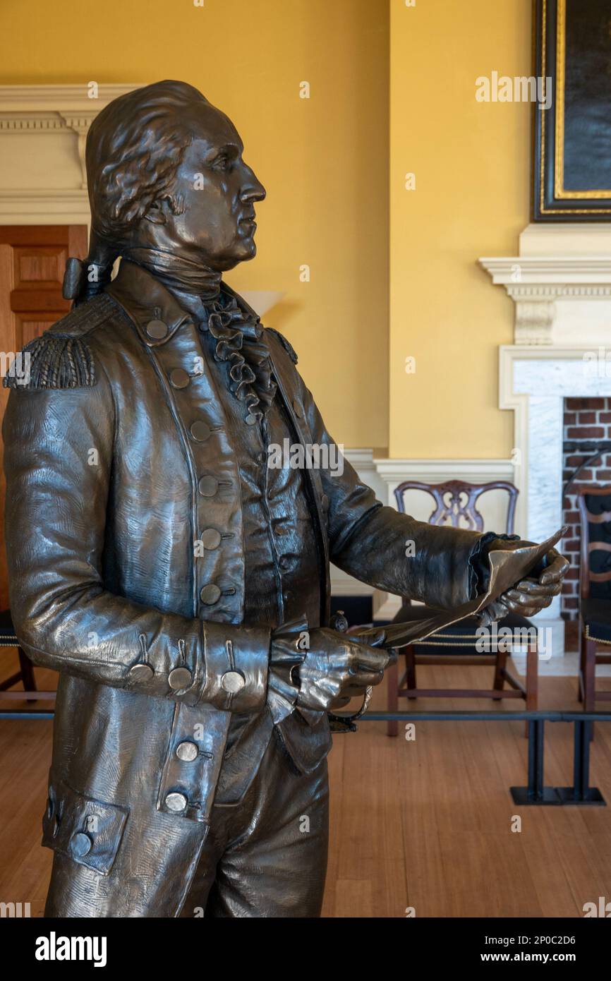 Washington statue at the Maryland state house capital building