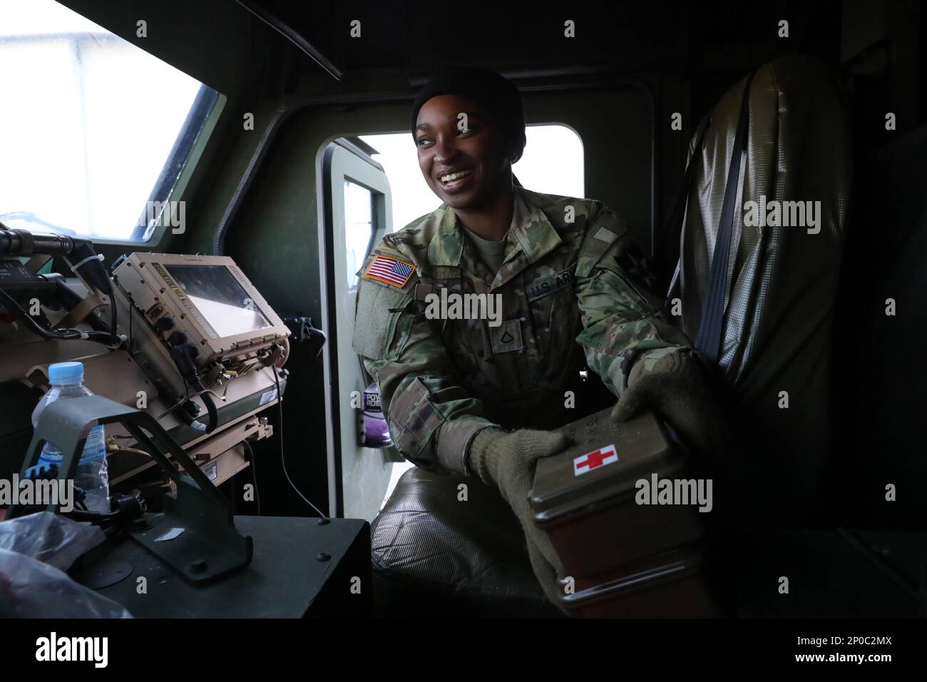 February is Black History Month and we asked our Soldiers 'Why is diversity important in the U.S. Army?'    “In the Army, diversity is important because it provides a sense of comfort and belonging for Soldiers of different races, ethnicities and cultures,' said Pfc. Deonna Terry, 88M Motor Transport Operator, E Company, 4th Battalion, 2nd Aviation Regiment, 2nd Combat Aviation Brigade, 2nd Infantry Division/ROK-U.S. Combined Division from Orlando, Florida. 'As an African American, seeing other African Americans in the military is very refreshing and fosters a sense of community. Having a dive Stock Photo