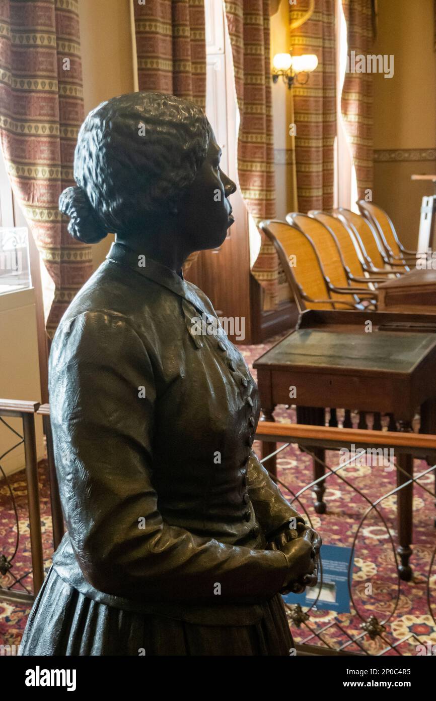 Harriet Tubman statue at the Maryland state house capital building in Annapolis MD Stock Photo