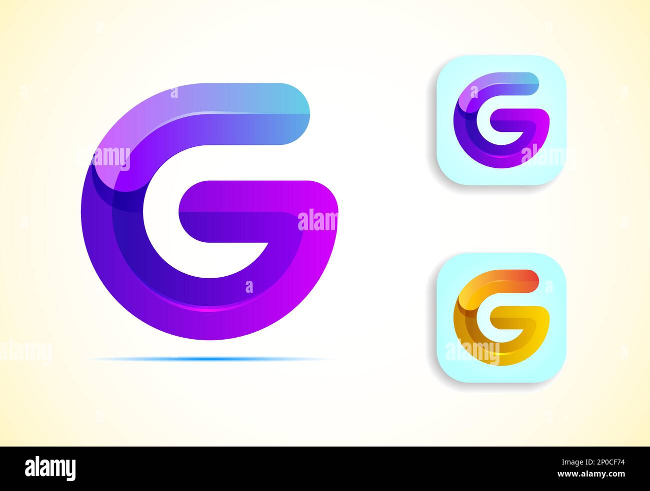 Abstract origami letter G logo design template. Flat style application ...