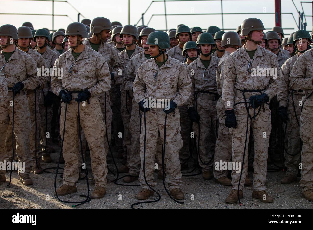 New U.S. Marines with Bravo Company, 1st Recruit Training Battalion ...