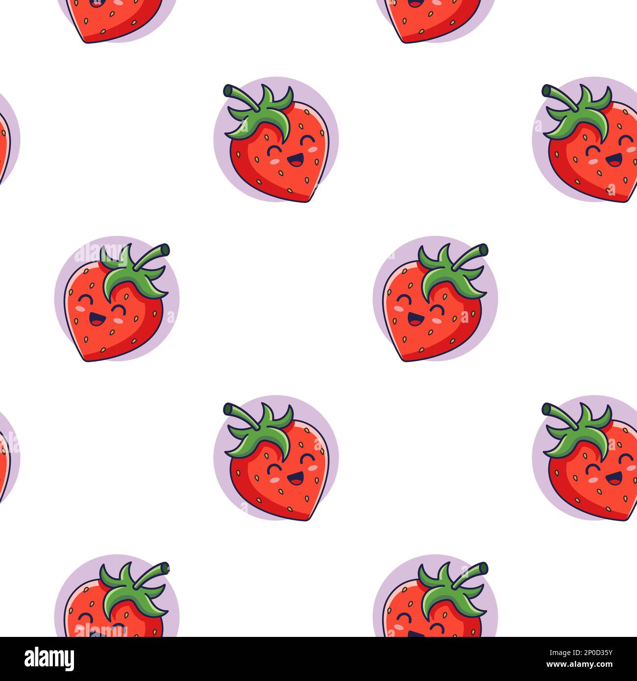 Strawberry Hand Draw Seamless Cute Pattern. Summer red berries on a white  background for baby fabric design, wrapping paper, Wallpaper, and other  thin Stock Vector Image & Art - Alamy