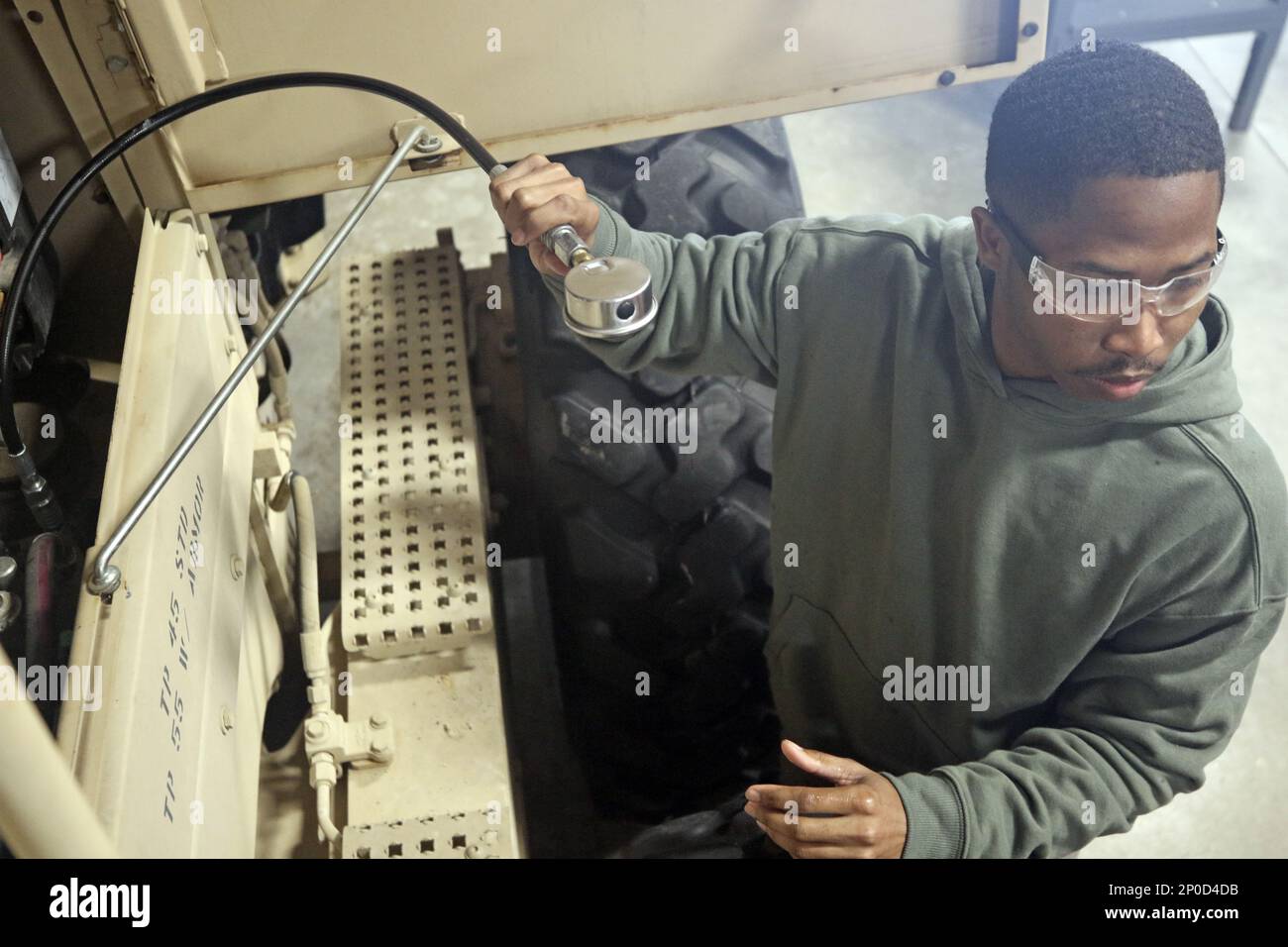 Jamel Parker a military technician assigned to the Area Maintenance ...