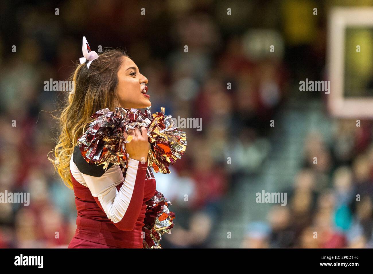 PHILADELPHIA, PA - DECEMBER 30: A St. Joseph's cheerleader performs ...