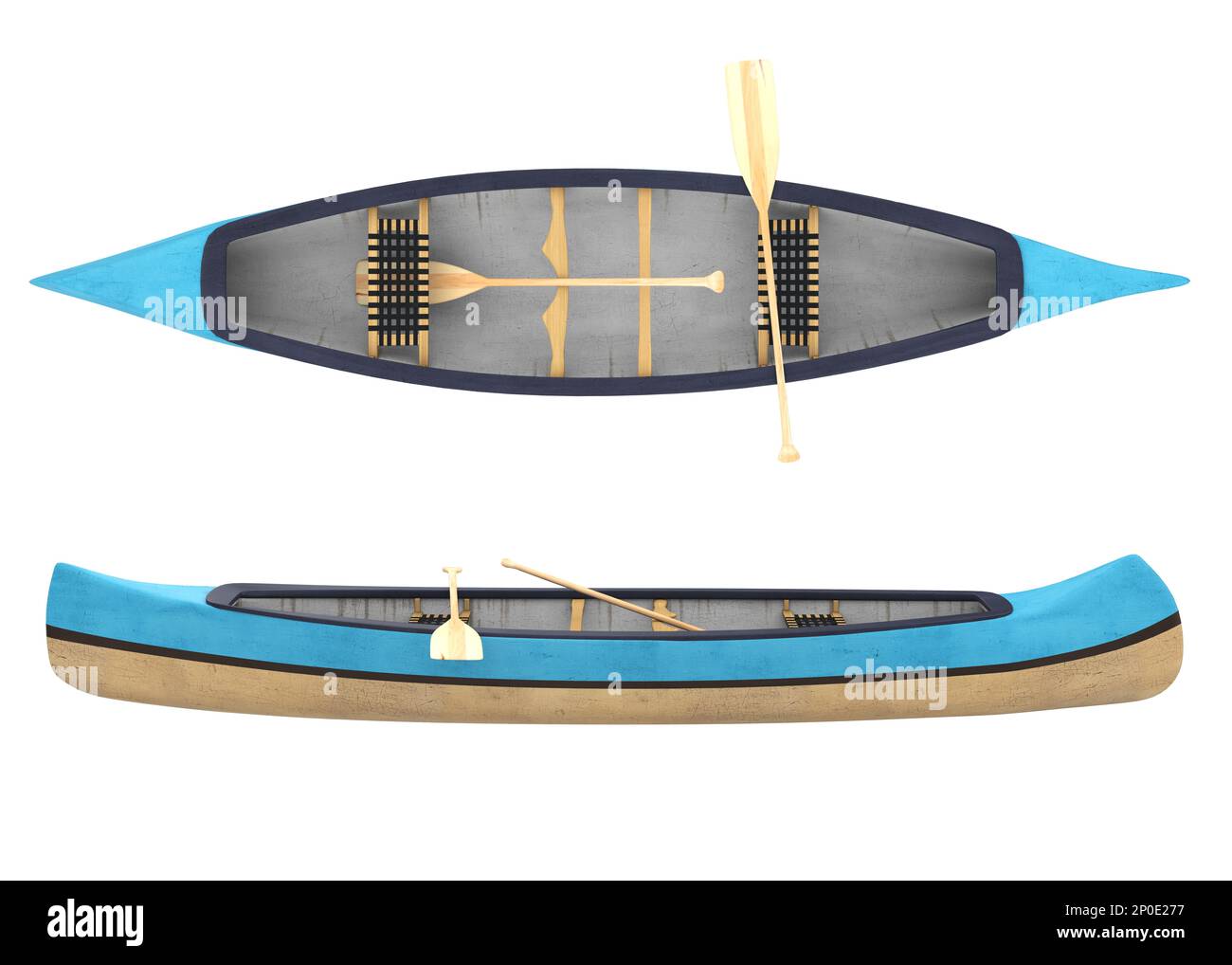 Canoe Boat Isolated Stock Photo Alamy