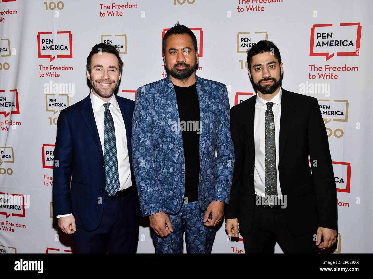 Peter Skurman, left, Kal Penn and Romen Borsellino attend the PEN ...