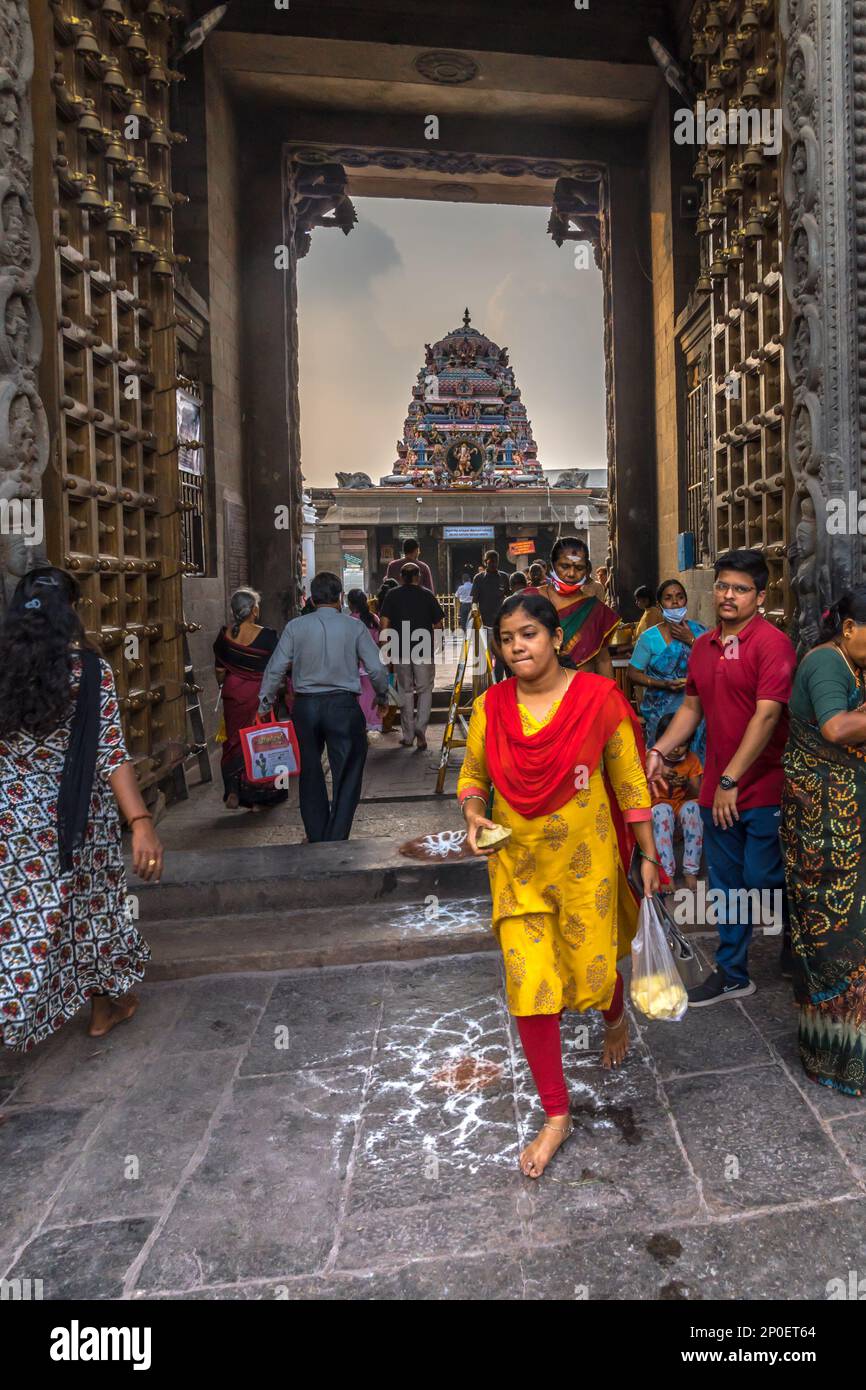 Entrance to Kapali temple, Mylapore, Chennai Stock Photo