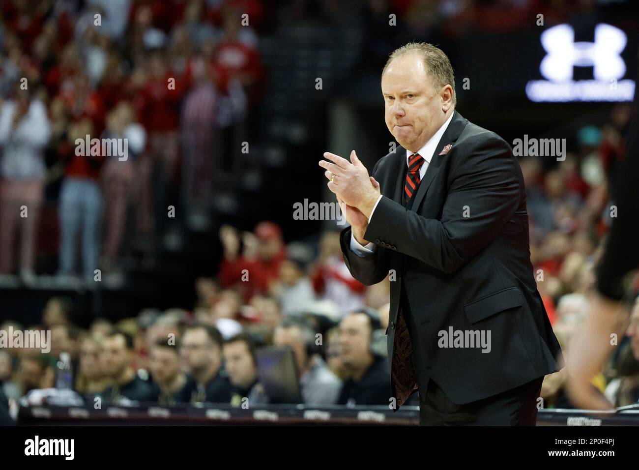 Madison, WI, USA. 2nd Mar, 2023. Wisconsin Badgers head coach Greg Gard