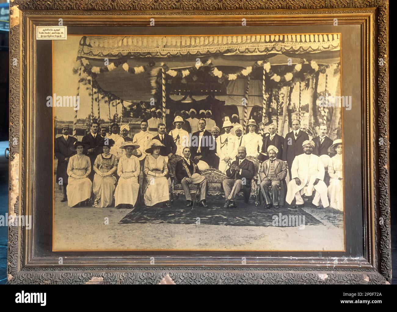 Ramnad Raja Rani Photographed 1912 English governor Pentland and king Raja Rajeshwara ...