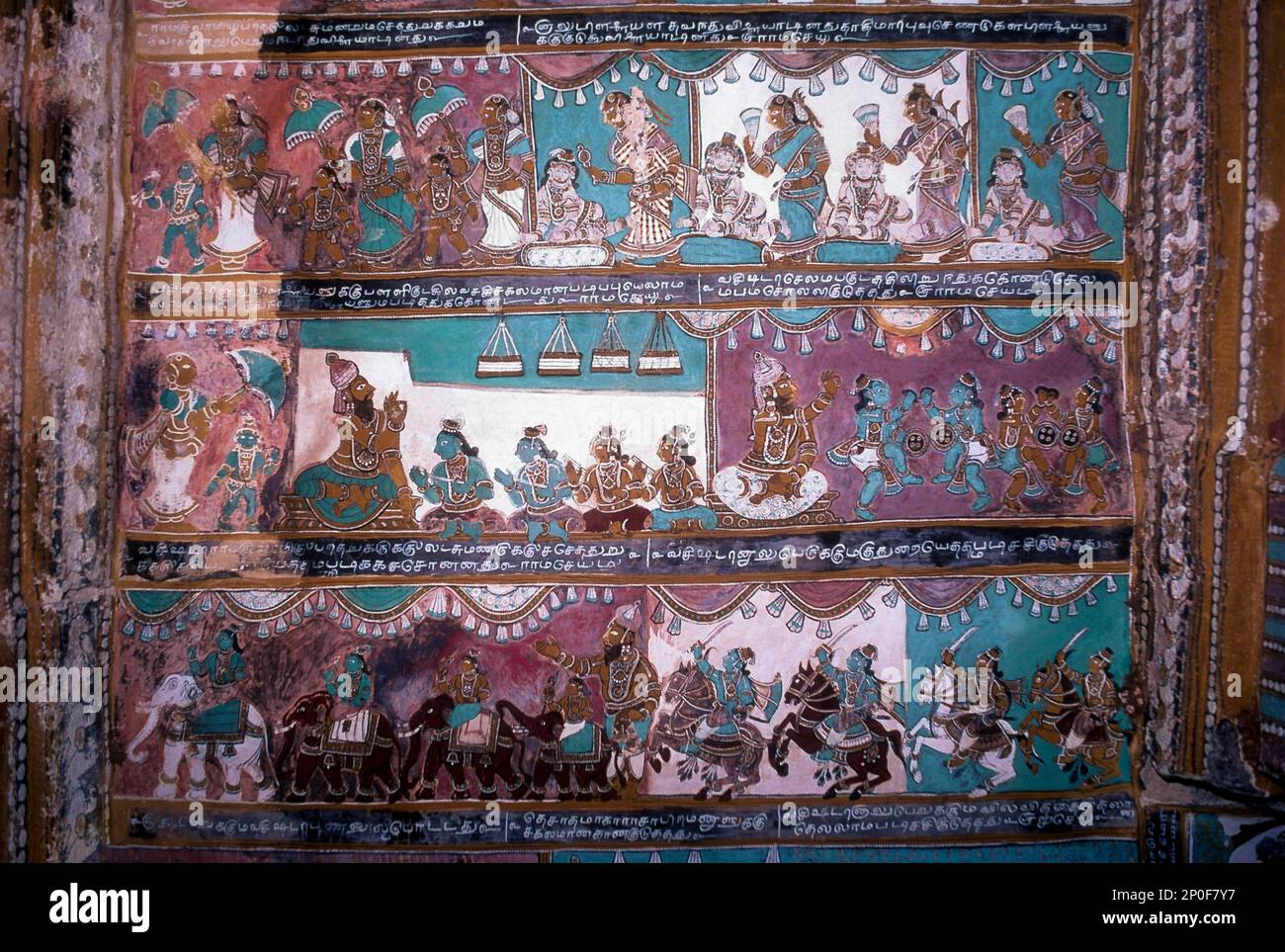 16th century Ramayana epic murals in Alagar Kovil, Alagar koyil