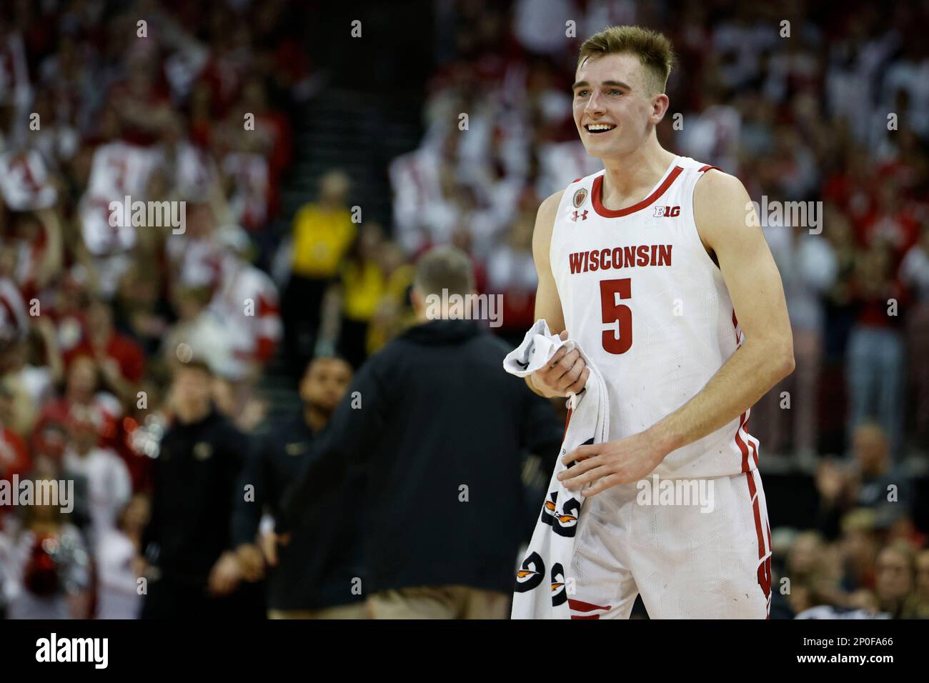 Madison, WI, USA. 2nd Mar, 2023. Wisconsin Badgers forward Tyler Wahl