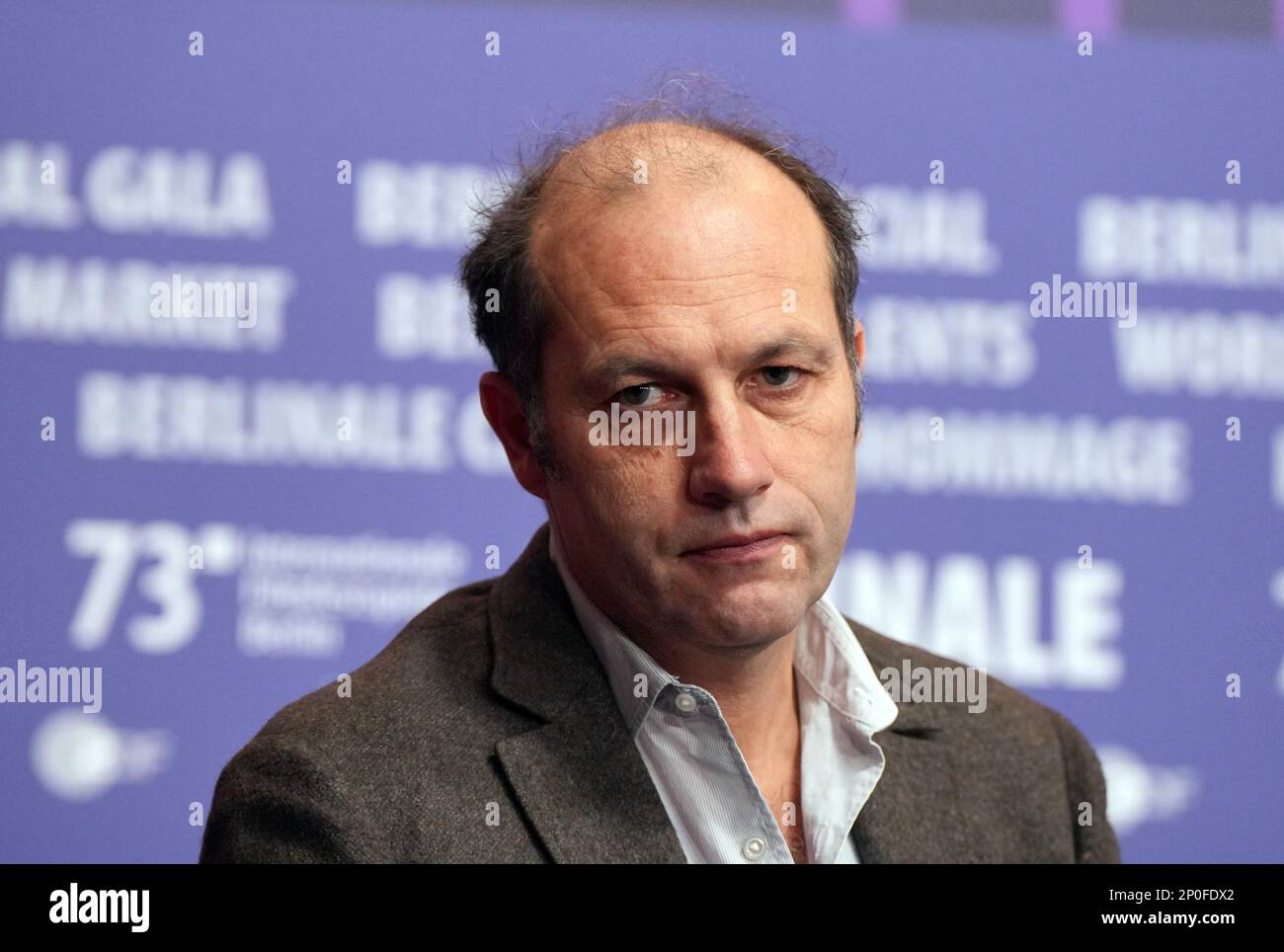 Berlin, Germany. 24th Feb, 2023. Francesco Melzi d'Eril, producer, at the press conference of the film 'L'Ultima Notte di Amore' (Last Night of Amore), which will be screened in the Berlinale Special Gala section of the Berlinale. The 73rd International Film Festival will take place in Berlin from Feb. 16-26, 2023. Credit: Soeren Stache/dpa/Alamy Live News Stock Photo