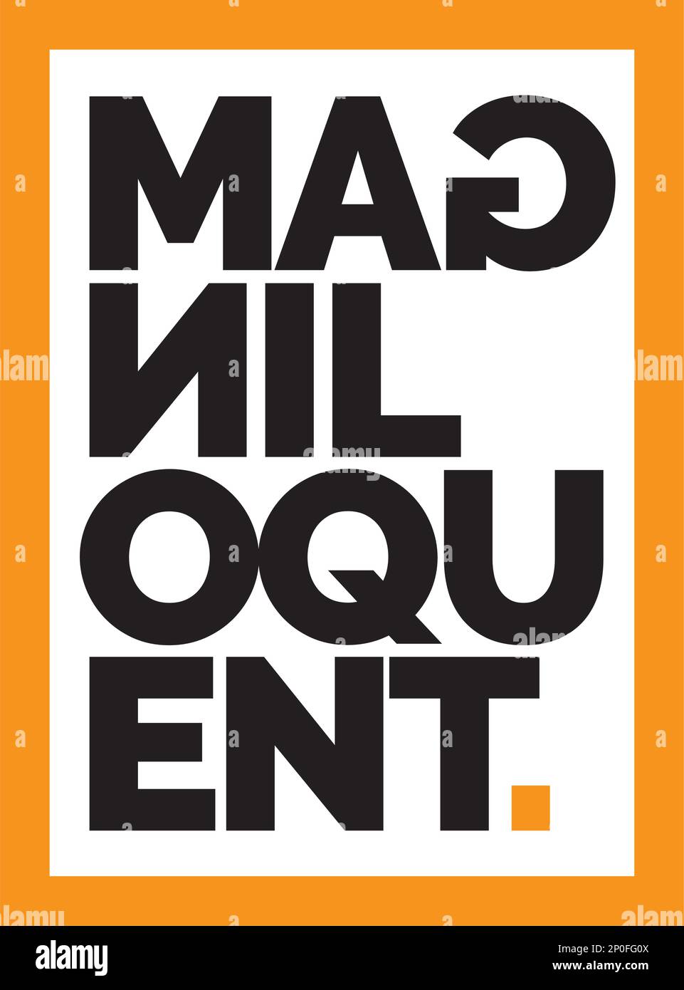 Magniloquent, fancy typography. Typographical modern poster design ...