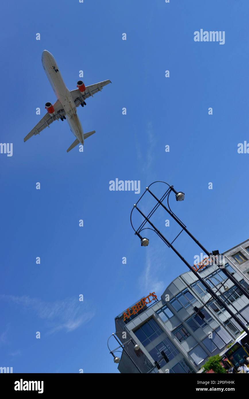 Plane, Kurt-Schumacher-Platz, Reinickendorf, Berlin, Germany Stock