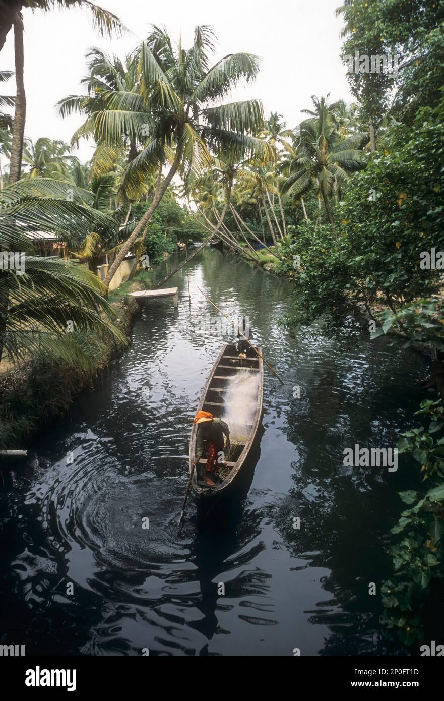 Backwaters of kodungallur, Kerala, India Stock Photo