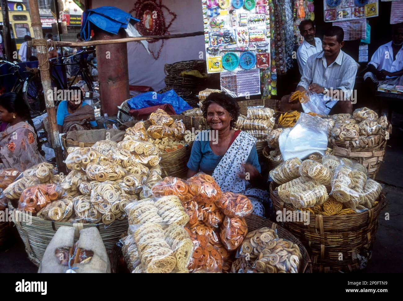 Snacks seller, madurai, tamilnadu, India Stock Photo