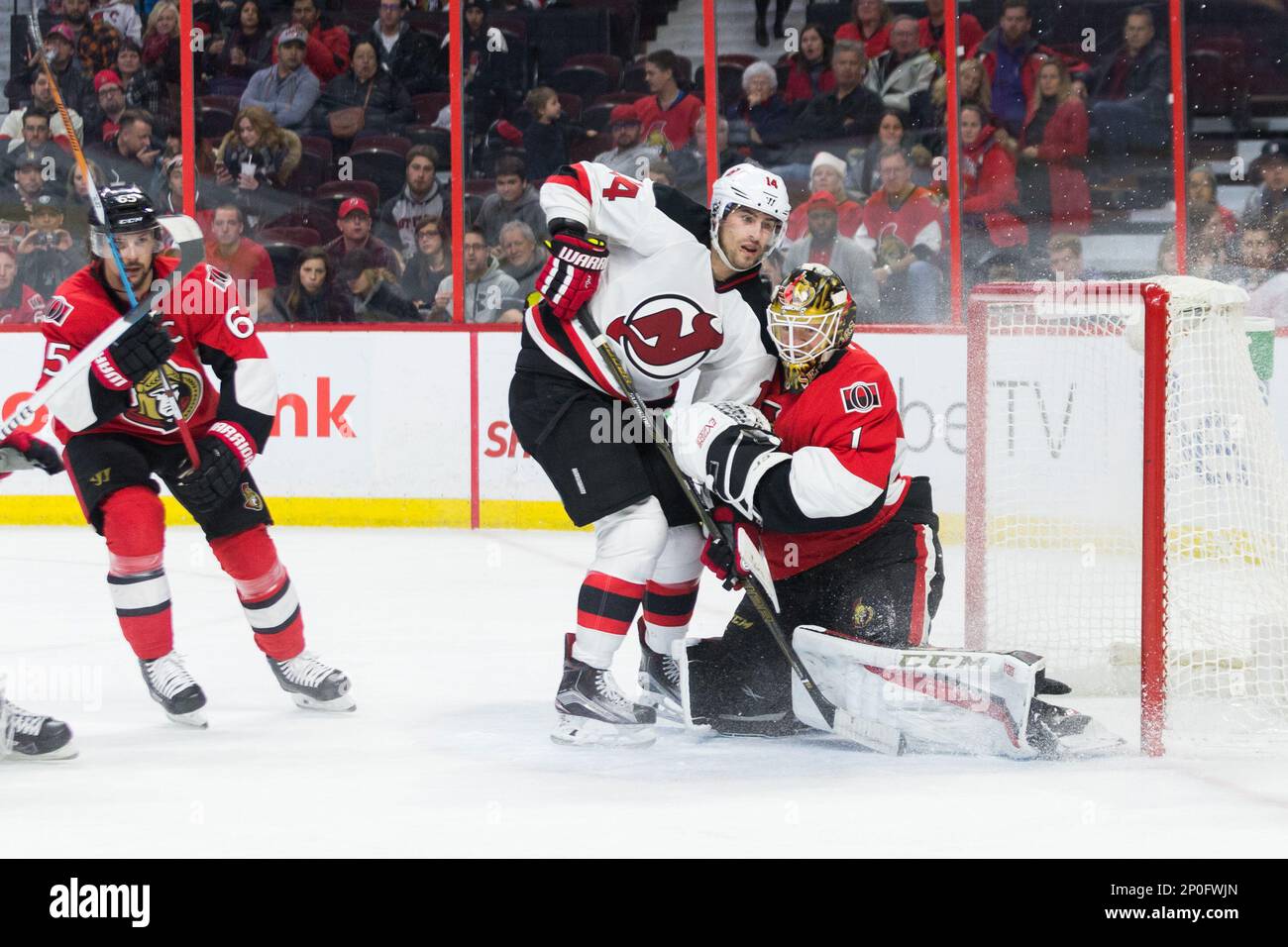 December 17 2016 New Jersey Devils Nick Lappin 36 and Ottawa