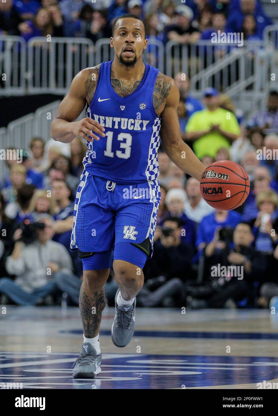 Dec 17, 2016 Las Vegas, NV : Kentucky guard Isaiah Briscoe (13) game stats  scored10 points, 4 assist and 1 block shot during the CBS Sports Classic  between North Carolina Tar Heels