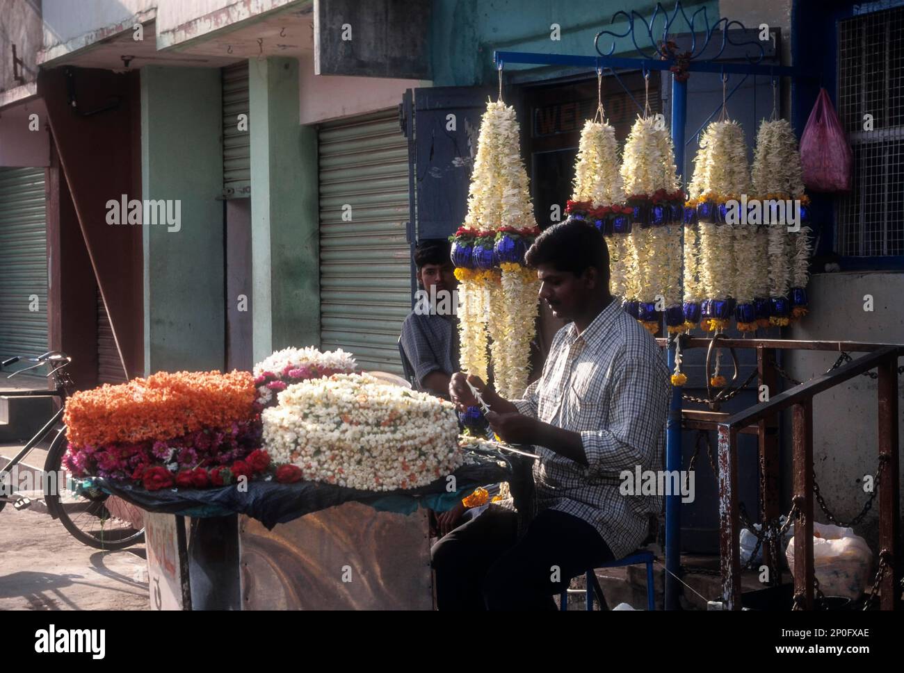 Flower Shop in Nanjangud, Karnataka, India Stock Photo Alamy