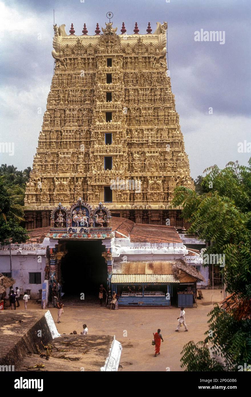 The Thanumalayan Sthanumalayan Temple in Suchindram near Kanyakumari, Tamil Nadu, South India, India, Asia Stock Photo