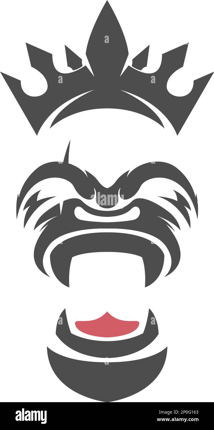 Gorilla logo icon design illustration Stock Vector
