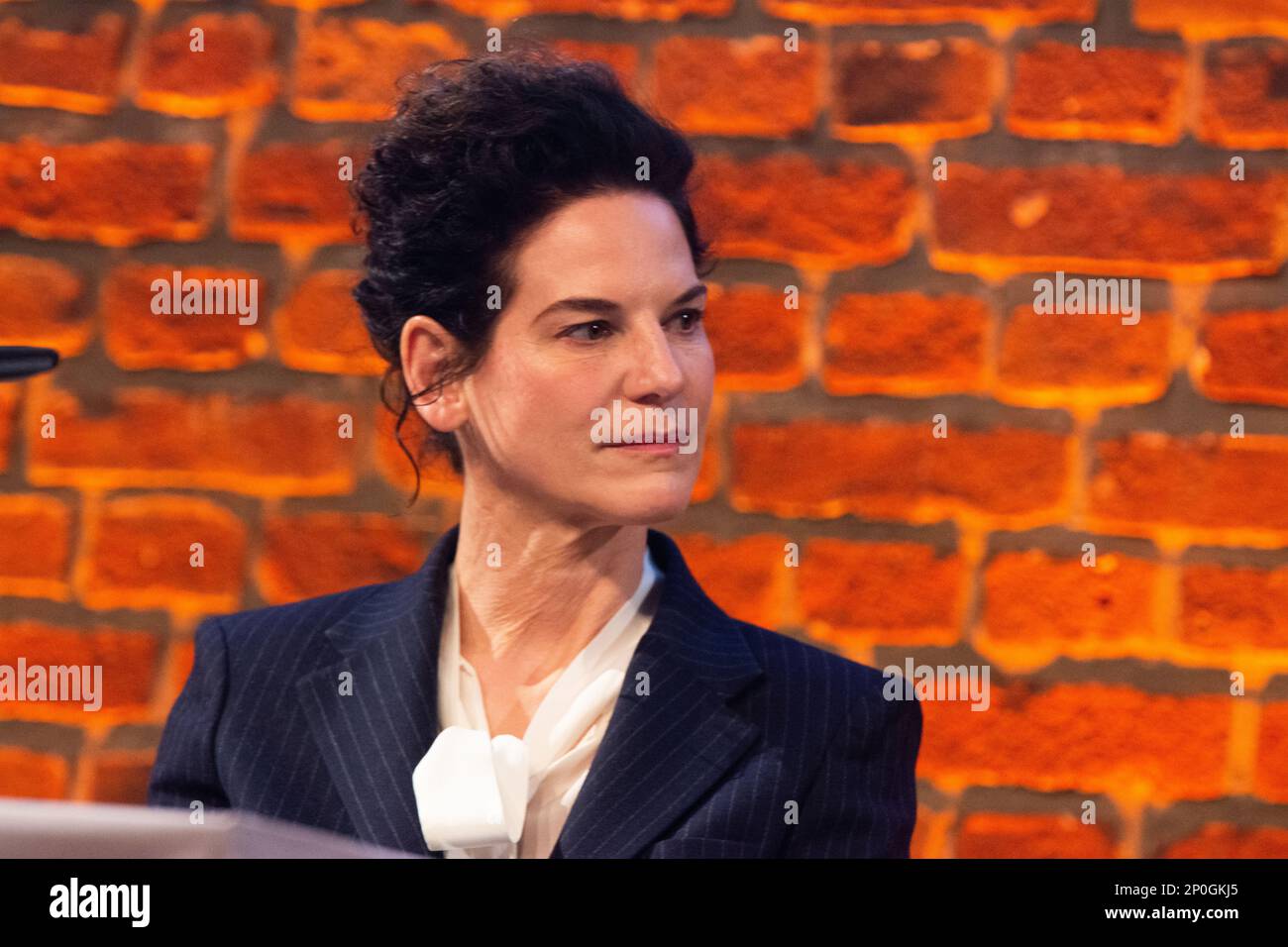 Cologne, Germany. 02nd Mar, 2023. Bibiana Beglau, a German actress, is being seen at Balloni Hallen in Cologne, Germany, on March 2, 2023, during the International Literature Festival 2023 (Photo by Ying Tang/NurPhoto). Credit: NurPhoto SRL/Alamy Live News Stock Photo