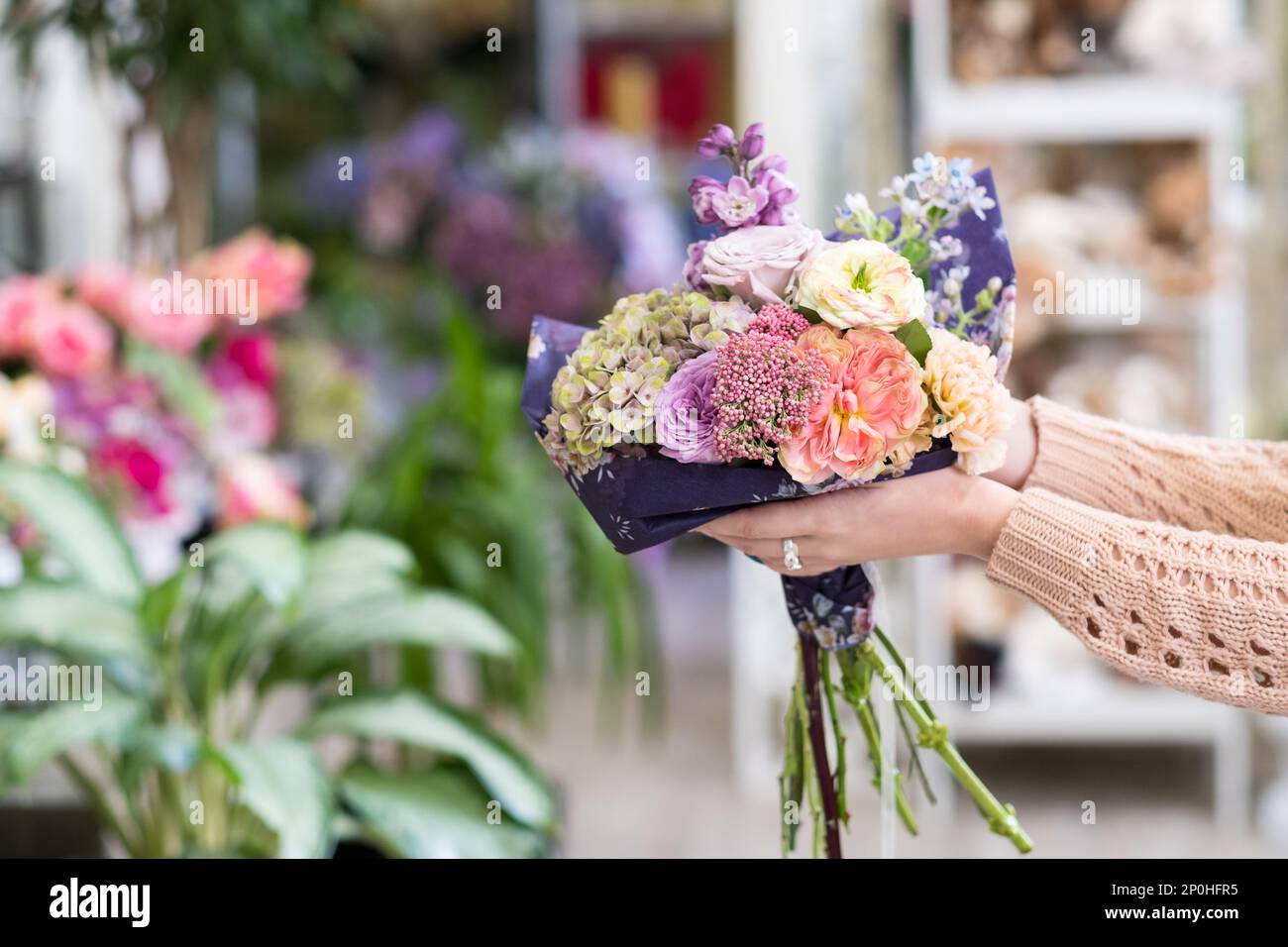 mother day flower bouquet beautiful gift reward Stock Photo - Alamy
