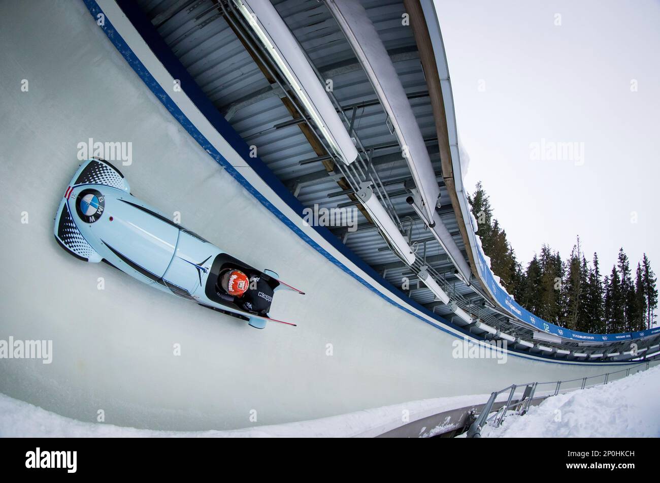 Christina Hengster and Sanne Monique Dekker, of Austria, compete in a ...
