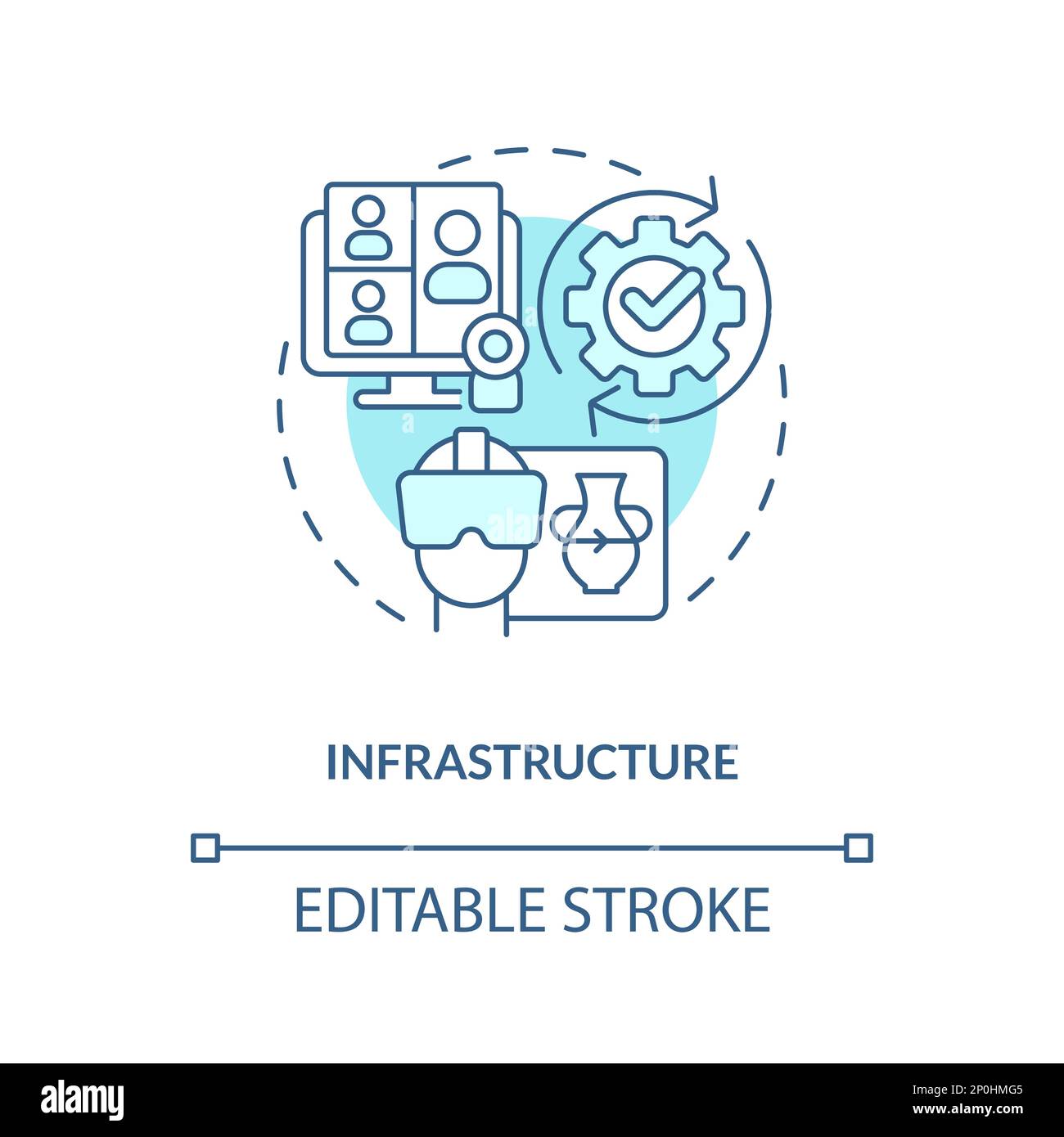 Infrastructure turquoise concept icon Stock Vector Image & Art - Alamy