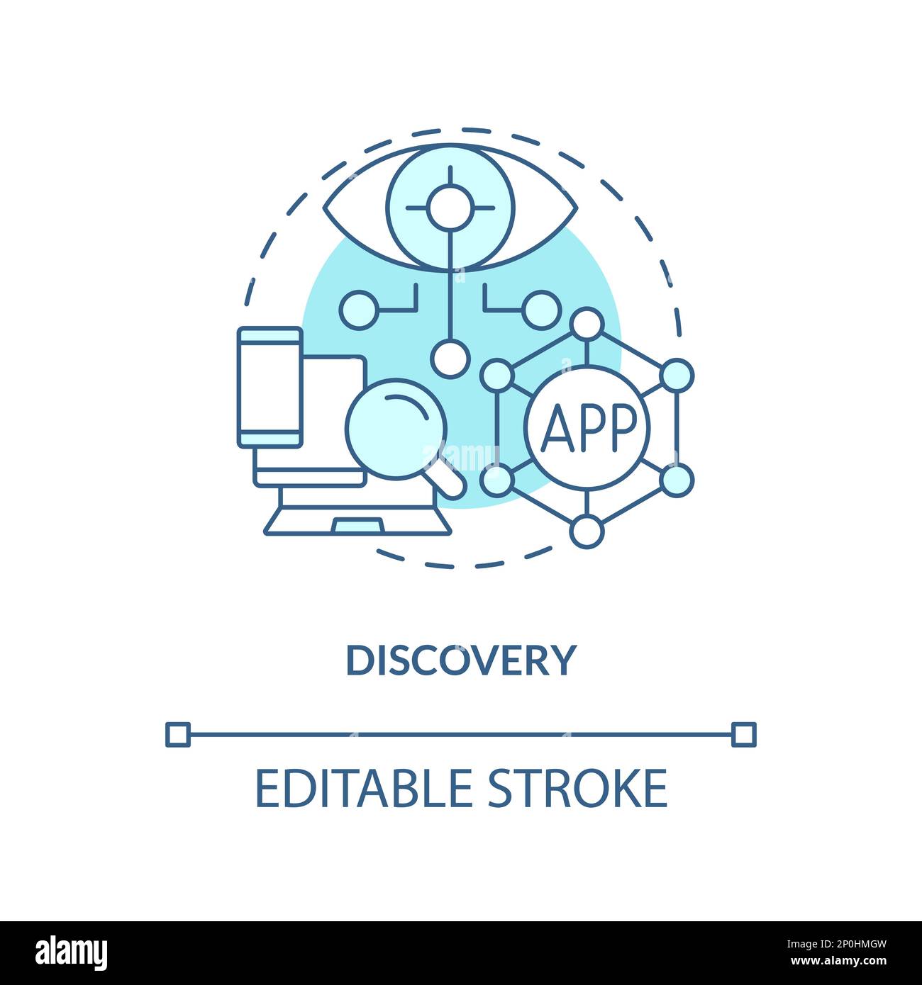 Discovery turquoise concept icon Stock Vector Image & Art - Alamy