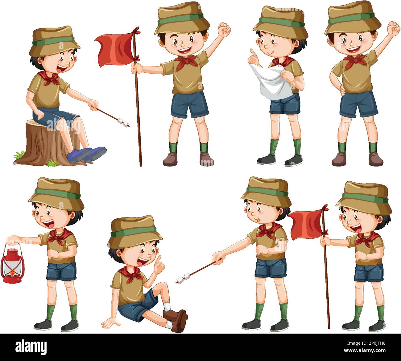 Set of Children Camping illustration Stock Vector Image & Art - Alamy