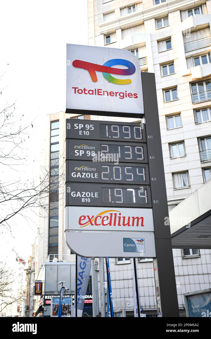 llustration picture shows a electronic panel with prices at a