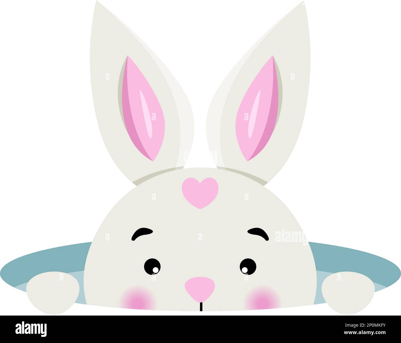 Cute bunny peeking in hole Stock Photo - Alamy