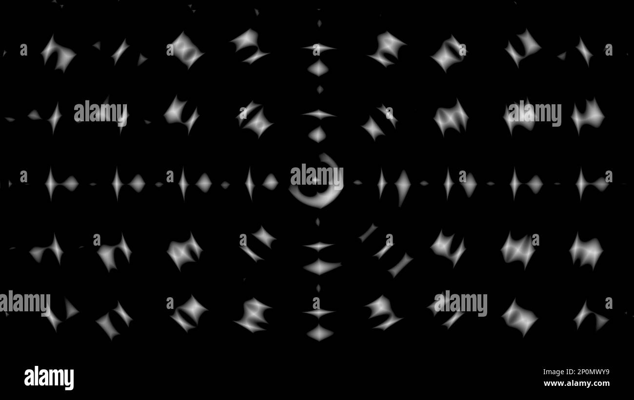 simulation of ambiguous sound waves on a dark background with 3D rendering illustration for energy, frequency and physics concepts Stock Photo