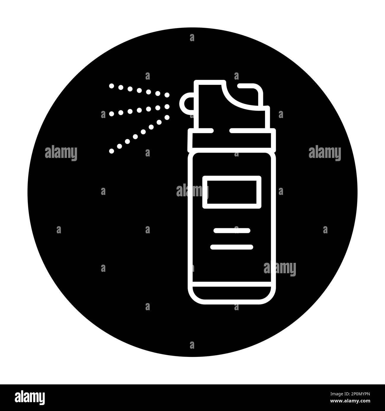 Pepper spray olor line icon. Pictogram for web page Stock Vector Image