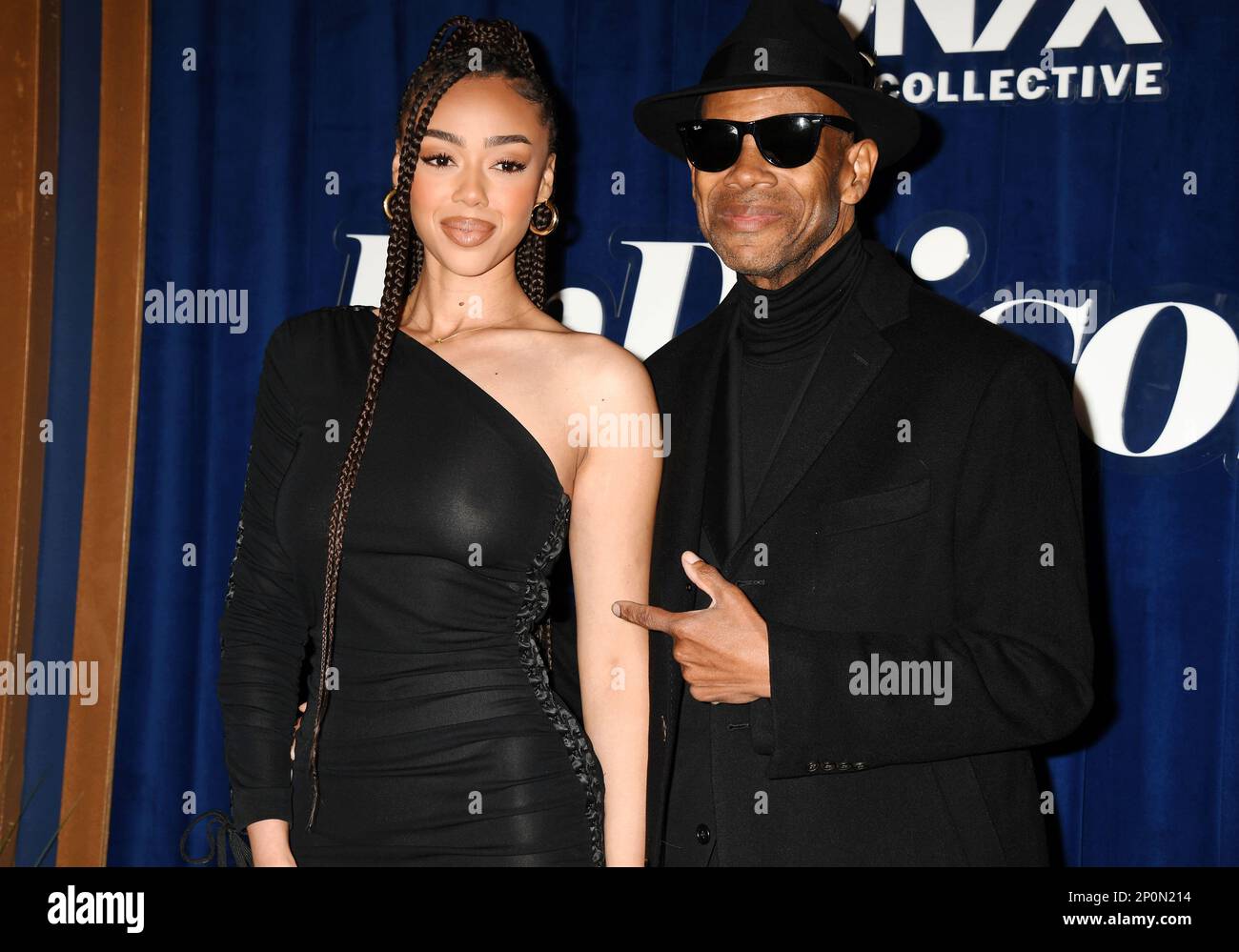 HOLLYWOOD, CALIFORNIA - MARCH 02: (L-R) Bella Harris and Jimmy Jam