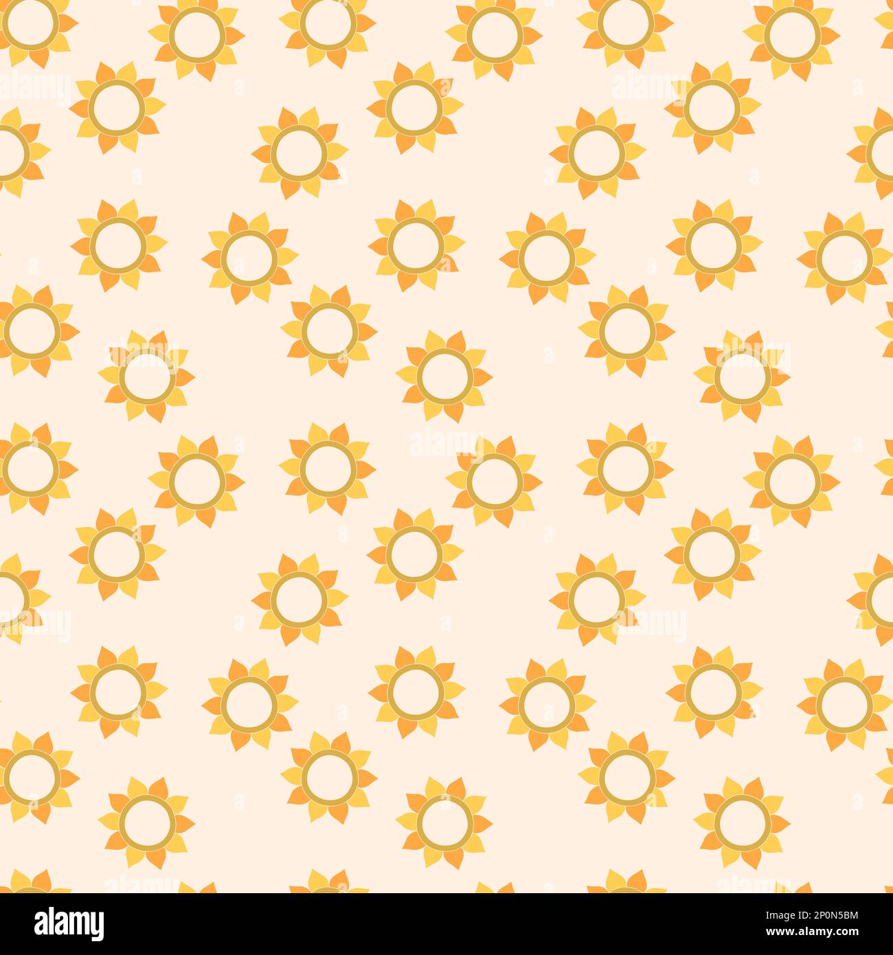 Groovy Summer Flowers Seamless Pattern 70s, 60s Retro style Stock ...