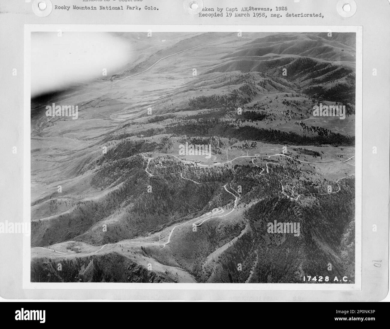 Colorado Rocky Mountain National Park, Aerial Photograph Stock Photo