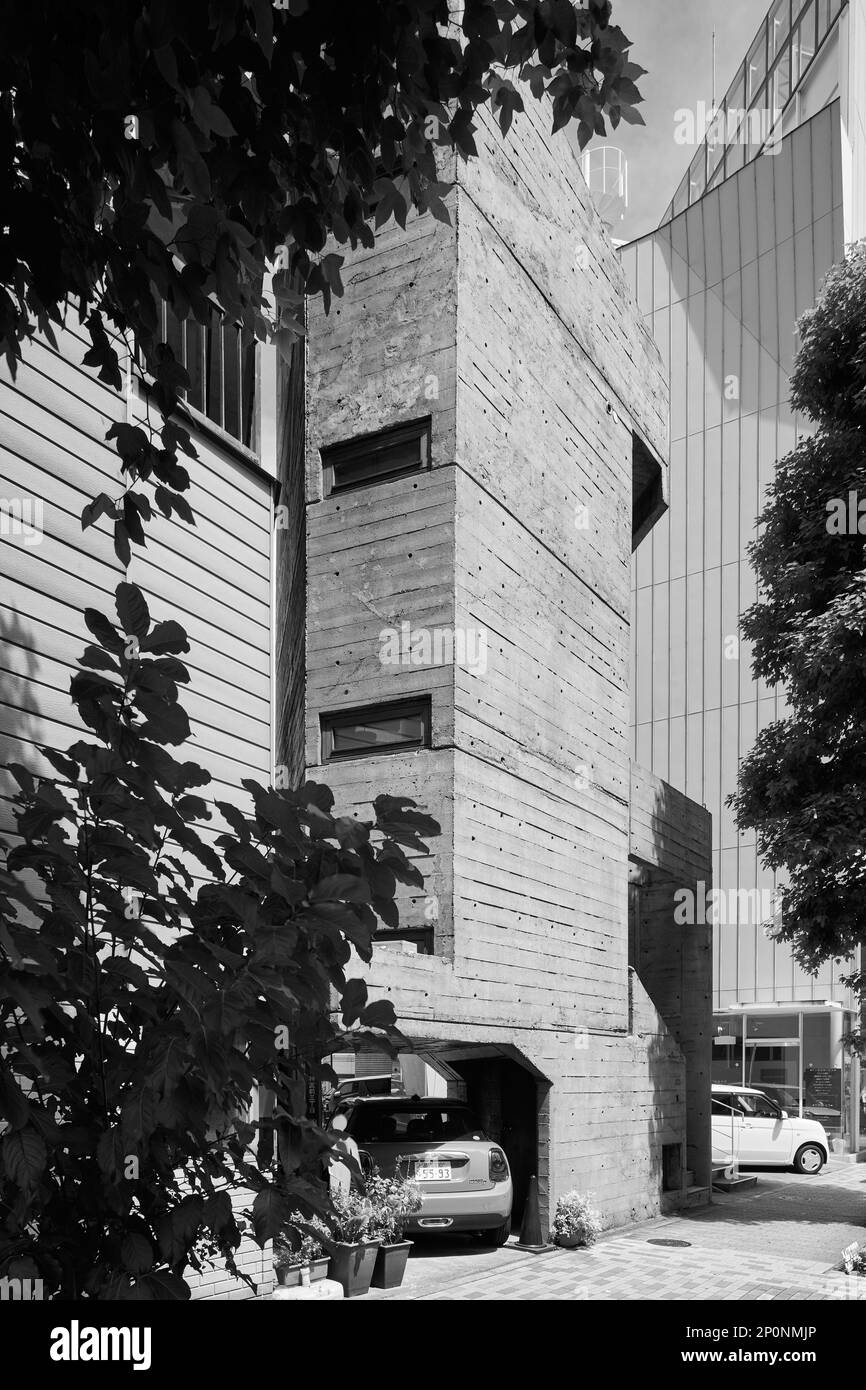 Tower House, concrete single family house designed by Takamitsu Azuma (1966); Jingumae, Tokyo, Japan Stock Photo